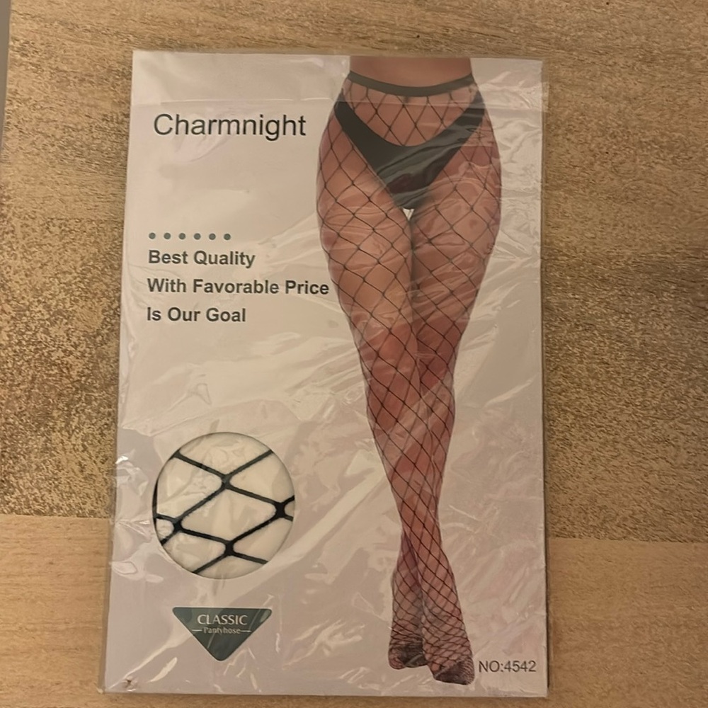 Charmnight Pantyhose - fish net - one size - New